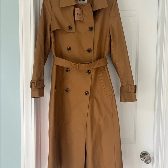 Boden Trench with Multicolor Heart and Stripes cheltenham trench 10 NWT - Picture 4 of 14